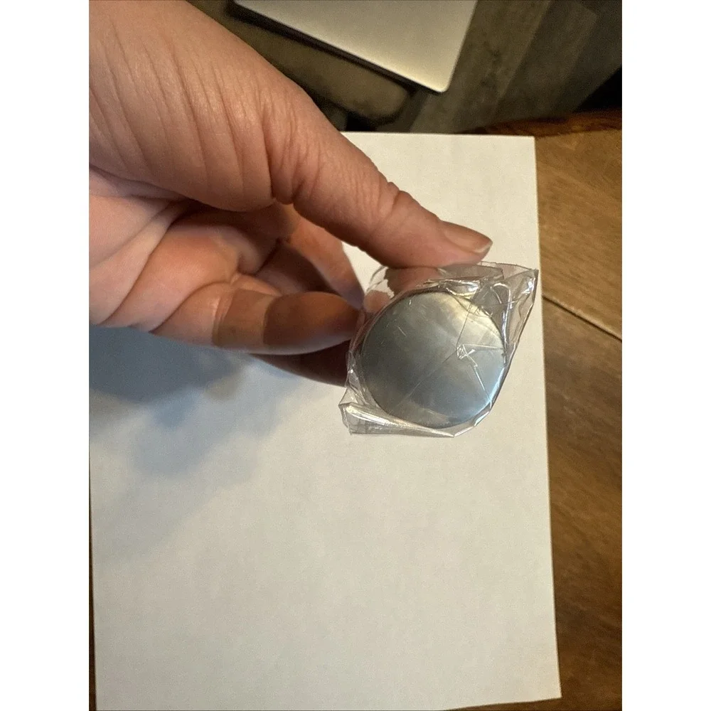 SEALED Mary Kay Retractable Silver & Gold Round Loose‎ Powder Makeup Brush RARE